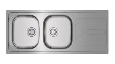 Lavaplatos Empotrable Universe 80T-XP 2Cubetas 1Escurridor Inox Teka - Imagen 10