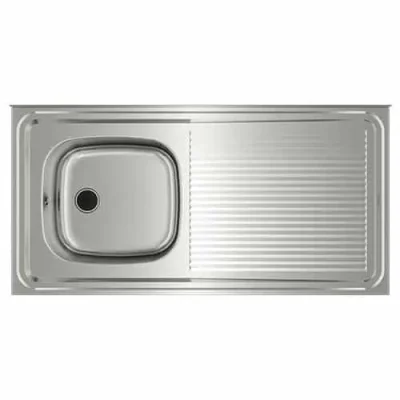 Lavaplatos Sobreponer 100x50 1Cubeta 1Escurridor (Der) Inox Teka