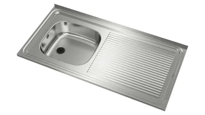 Lavaplatos Sobreponer 100x50 1Cubeta 1Escurridor (Der) Inox Teka - Imagen 10