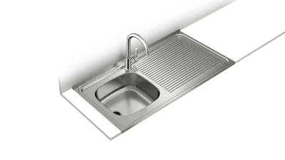 Lavaplatos Sobreponer 100x50 1Cubeta 1Escurridor (Der) Inox Teka - Imagen 12