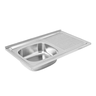 Lavaplatos Sobreponer 80x50 1Cubeta 1Escurridor (Der) Inox Teka - Imagen 8