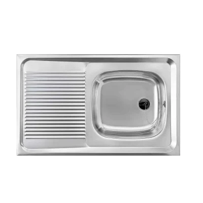 Lavaplatos Sobreponer 80x50 1Cubeta 1Escurridor (Izq) Inox Teka - Imagen 6