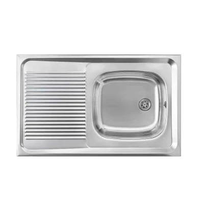 Lavaplatos Sobreponer 80x50 1Cubeta 1Escurridor (Izq) Inox Teka - Imagen 7