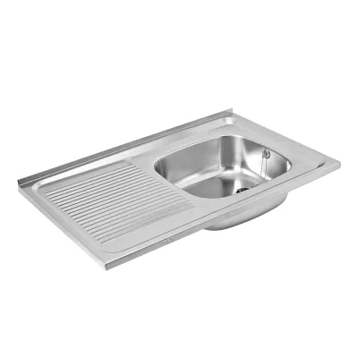 Lavaplatos Sobreponer 80x50 1Cubeta 1Escurridor (Izq) Inox Teka - Imagen 8