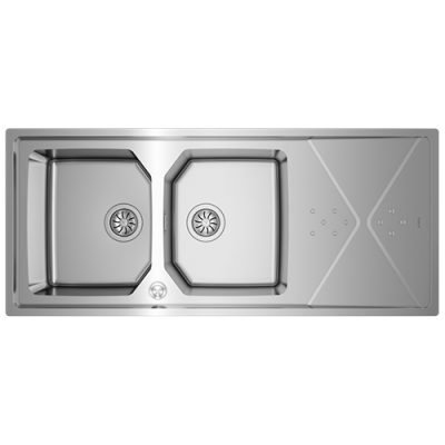 Lavaplatos Empotrable Brooklyn 80 E-XP 2Cubetas 1Escurridor Inox Teka - Imagen 5
