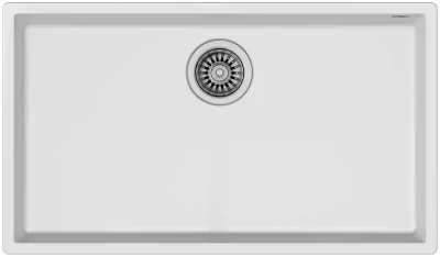 Lavaplatos Granito Bajo Cubierta Square Blanco 72.40 TG 1Cubeta Teka - Imagen 4