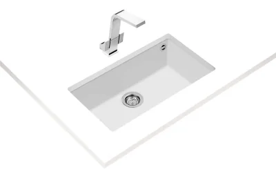 Lavaplatos Granito Bajo Cubierta Square Blanco 72.40 TG 1Cubeta Teka - Imagen 5