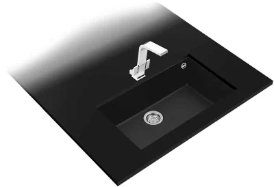 Lavaplatos Granito Bajo Cubierta Square Negro 72.40 TG 1Cubeta Teka - Imagen 5