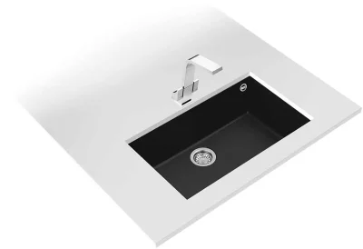 Lavaplatos Granito Bajo Cubierta Square Negro 72.40 TG 1Cubeta Teka - Imagen 6