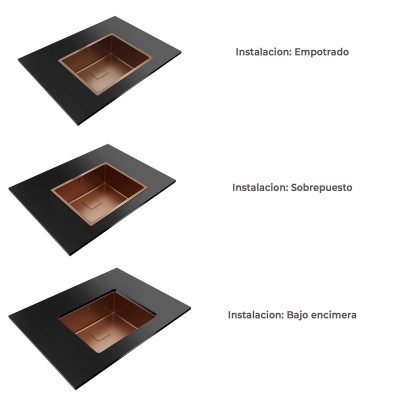 Lavaplatos Bajo Encimera/Sobreponer/Empotrar FlexLínea Cobre RS15 50.40-20 - Imagen 9