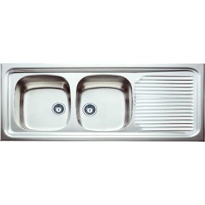 Lavaplatos Empotrable 1235x510 2Cubetas 1Escurridor (R) Inox Teka