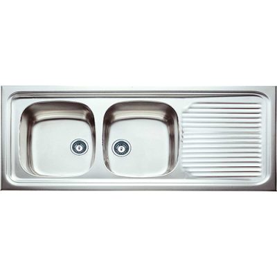 Lavaplatos Empotrable 1235x510 2Cubetas 1Escurridor (R) Inox Teka