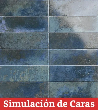 Cerámica Muro Bellagio Azul PT03235 (Caras Variadas) 10x30(1,02) - Imagen 3