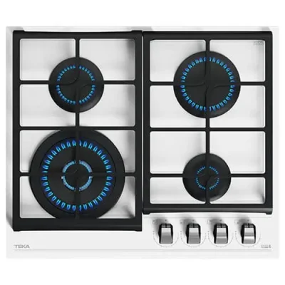 Cocina Encimera CristalGas White GZC-64320 XBB 4G DR Teka
