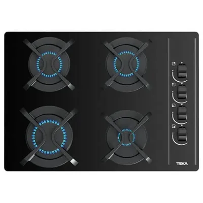 Cocina Encimera Cristal Gas Natural GBC-64003 KBN 4G AI CI Teka