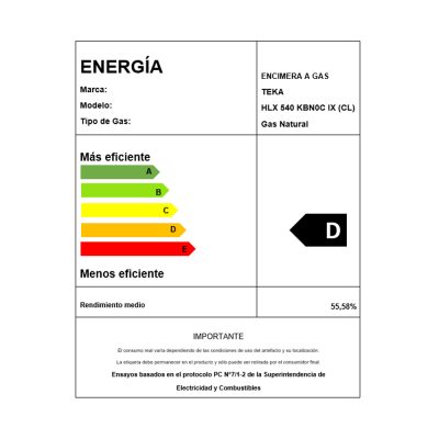 Cocina Encimera Gas Butano HLX-540 KBBOC IX 4G AI AL CI Teka - Imagen 7