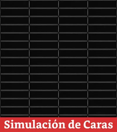 Cerámica Muro Color Mind Black Brillo 7x25(0,52) - Imagen 6