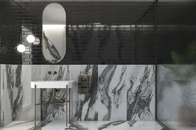 Cerámica Muro Color Mind Black Brillo 7x25(0,52) - Imagen 7