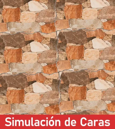 Cerámica Muro Fachaleta Petra Mix Mate Destonalizado 34x50(1,19) - Imagen 4