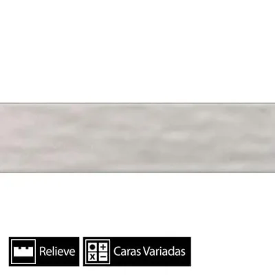 Cerámica Muro Village Gris Brillo Texturado 60Caras 10x40(1,36)