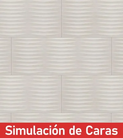 Cerámica Muro Khali Flash Off White Texturado 4Caras 45x120(1,62) - Imagen 8
