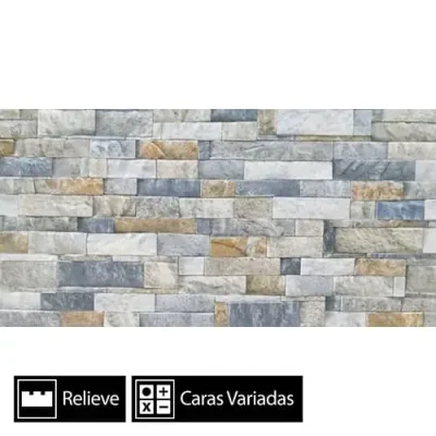 Cerámica Muro Fachaleta Colorado Cortina 2Caras Rectificado 30x60(0,9)