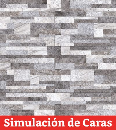 Cerámica Muro Fachaleta Dent Hamburgo Gris 6Caras 30x45(1,51) - Imagen 10