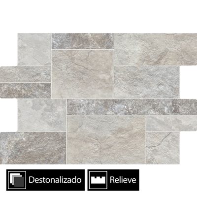 Cerámica Muro Fachaleta Dent Venice Mix Gris 6Caras 30x45(1,51) - Imagen 9