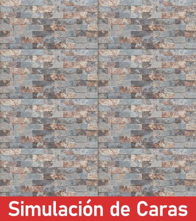 Cerámica Muro Fachaleta Quebec Magma Destonalizado 25x50(1,75) - Imagen 2