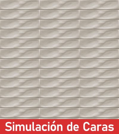 Cerámica Muro Ice Craft Light Grey Texturado 6,8x28(1,0) - Imagen 3