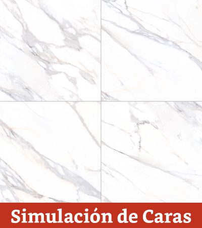 Porcelanato Carrara Dream Pulido 8Caras Rect. 80x80(1,93) - Imagen 11