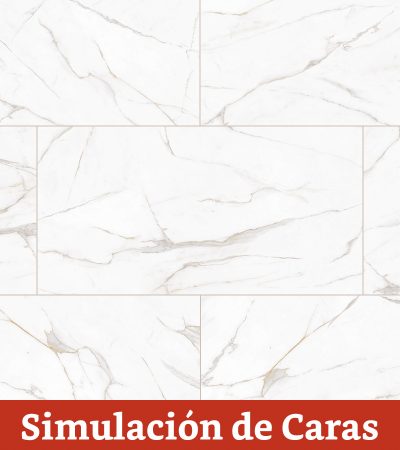 Porcelanato Gran Calacata Premium Gold Pulido 6Caras Rectificado 62x121(2,26) - Imagen 11