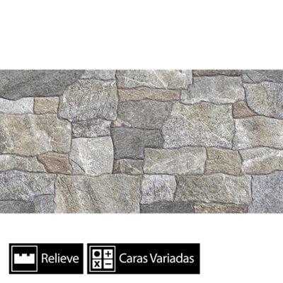 Cerámica Muro Fachaleta Magic Gris 1083 4Caras 30x59(1,23) - Imagen 7