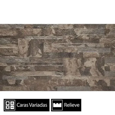Cerámica Muro Fachaleta Piedra Brick 3Caras 31x53(1,48)