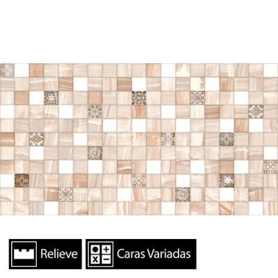 Cerámica Muro Pastilha Brown 53085 4Caras 33x60,5(2,43) - Imagen 8