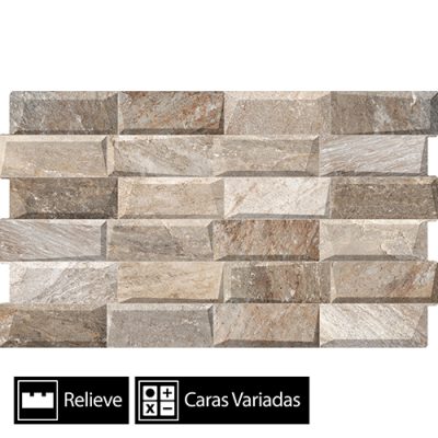 Cerámica Muro Fachaleta Infinity Stone Beige C54017 4Caras 34x58 - Imagen 8