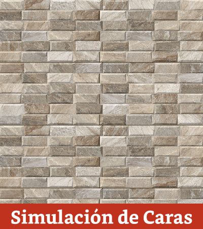 Cerámica Muro Fachaleta Infinity Stone Beige C54017 4Caras 34x58 - Imagen 9