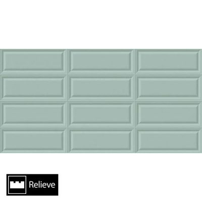 Cerámica Muro Rectángulo Verde Claro Texturado 32A16 32x62(2,0)