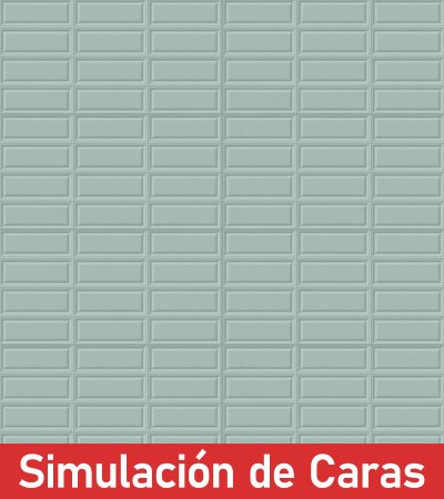 Cerámica Muro Rectángulo Verde Claro Texturado 32A16 32x62(2,0) - Imagen 3