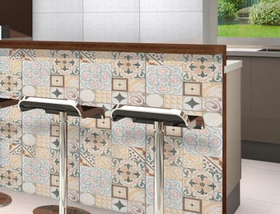 Cerámica Piso Patchwork Marfil HD-56045 56x56(2,2) - Imagen 9