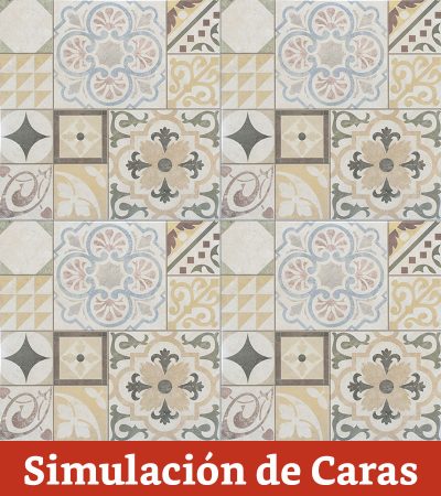 Cerámica Piso Patchwork Marfil HD-56045 56x56(2,2) - Imagen 11