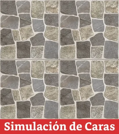 Cerámica Piso Laja New Gris 4Caras 45x45(2,03) - Imagen 4