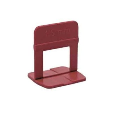 Nivelador Cerámica/Porcelanato Rojo 1,5mm Bolsa 50Un Cortag - Imagen 3
