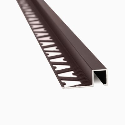 Terminal Cuadrado Aluminio Café 3467 2500x12x10mm