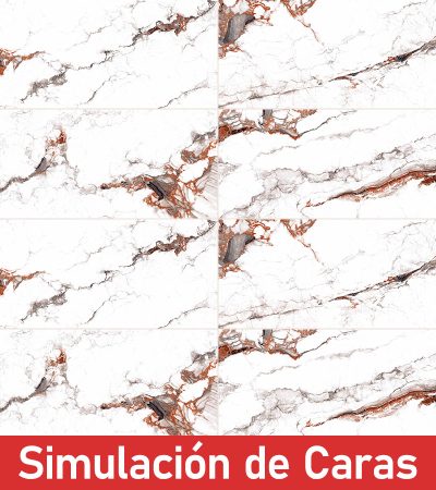 Porcelanato Arezzo Red Pulido 4Caras Rectificado 60x120(1,44) - Imagen 2