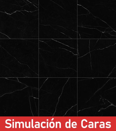 Porcelanato Nero Marquina Pulido 10Caras Rectificado 60x60(1,44) - Imagen 2