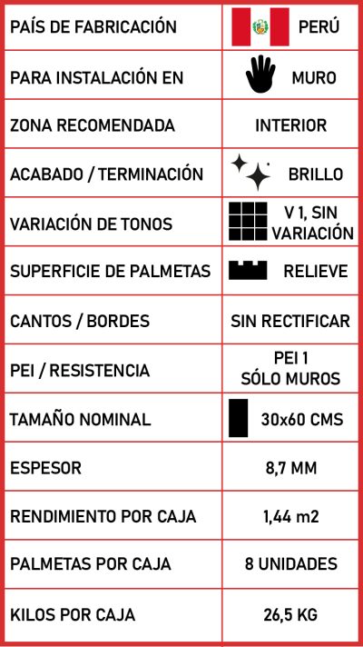 Cerámica Muro Armoni Negro Texturado 30x60(1,44) - Imagen 6