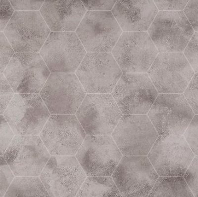 Gres Porcelanato Hexagon City Light Grey Mate 20x23