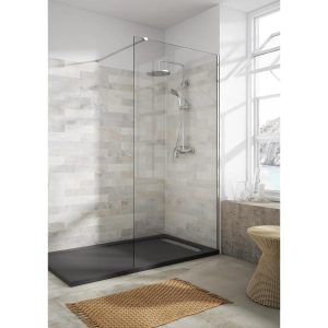 Mampara Ducha Set 2Hoj. 80x80 + Kit Teka